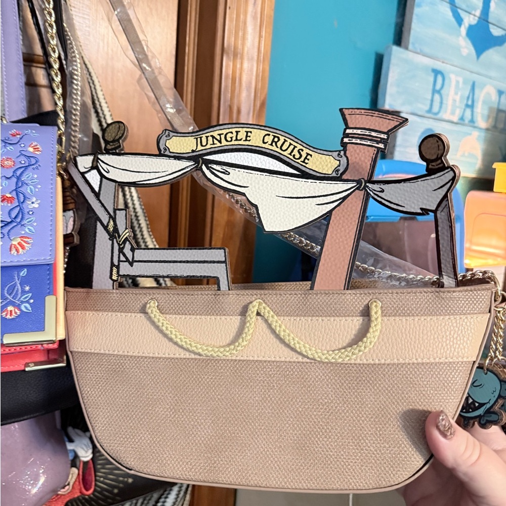 Danielle Nicole Jungle Cruise Crossbody Bag - Tan and Cream